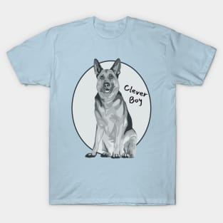 German Shepherd is a Clever Boy T-Shirt